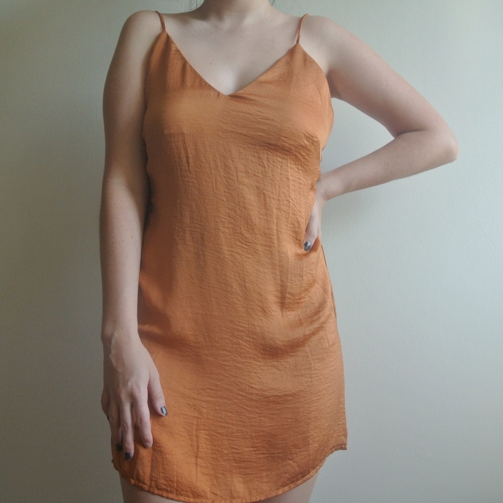 White Fox Rust Mini Dress